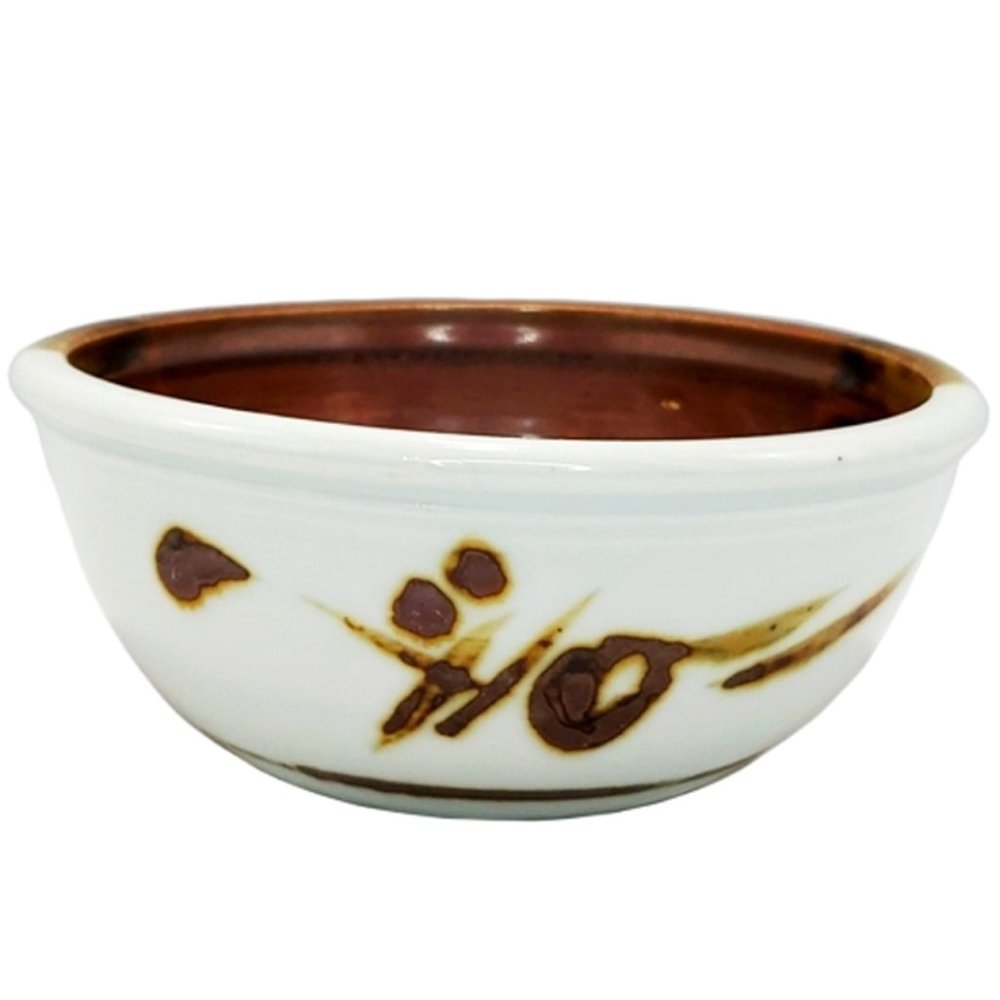 Georgetown Pottery Maine Studio Pottery Custard Bowl Porcelain Signed Vintage